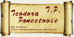 Teodora Pančetović vizit kartica